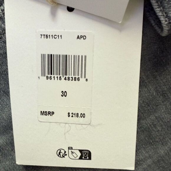 7 For All Mankind Jeans Stretch Tek Slimmy In Ampersand Grey Men’s Size 30 - Picture 8 of 15